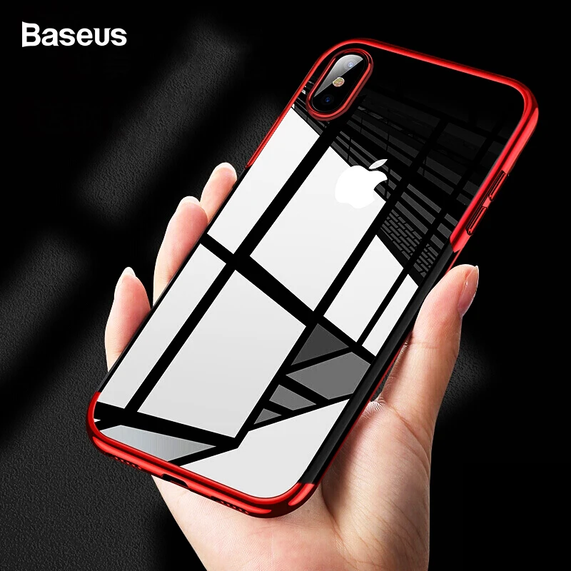 Роскошный чехол Baseus с покрытием для iPhone Xs Max Xr Capinhas, Мягкая силиконовая задняя крышка из ТПУ для iPhone Xsmax, чехлы