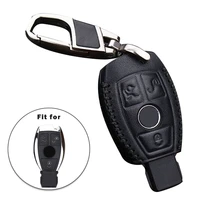 3 button car key cover bag accessories black fob leather smart new practical durable