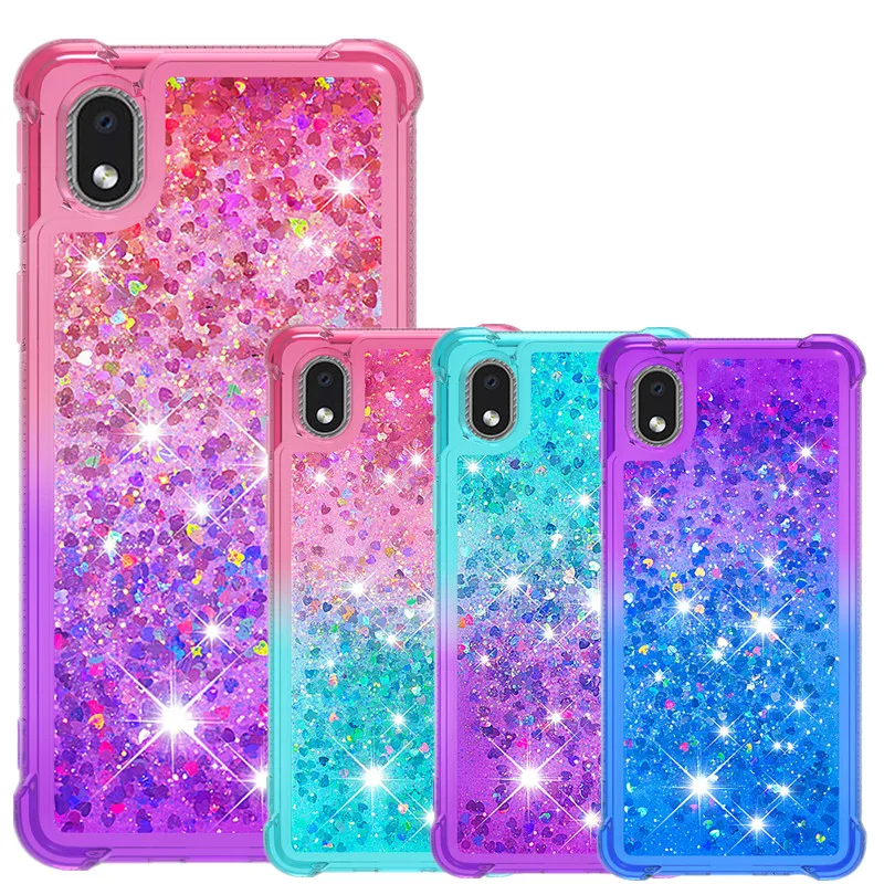 

Quicksand Phone Case For Samsung Galaxy A12 A02S A32 5G A02 M02 A01 Core Cases Soft TPU Dynamic Glitter Liquid Back Cover Funda