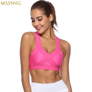 Новый женский спортивный бюстгальтер фитнес беговой жилет для йоги нижнее белье обивка Топы Дышащий Йога Бег Спорт Бюстгальтер Sujetador Deportivo