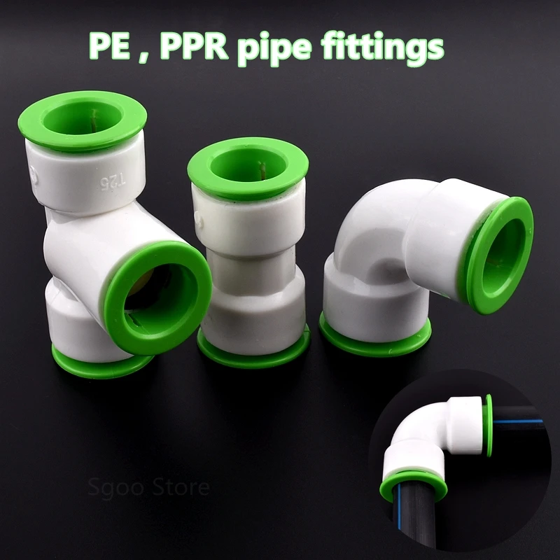 

1pc 20~25~32 mm Hi-quality PPR PE Quick Connector Water Pipe Connectors Garden Irrigation Plastic Agricultural Accessories