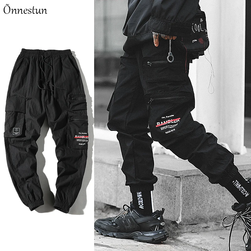 Брюки карго Onnestun мужские с принтом тактические штаны в стиле хип хоп несколькими