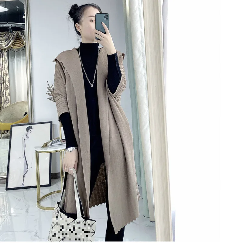 Женский Тренч средней длины LANMREM однотонный винтажный свободный тонкий с