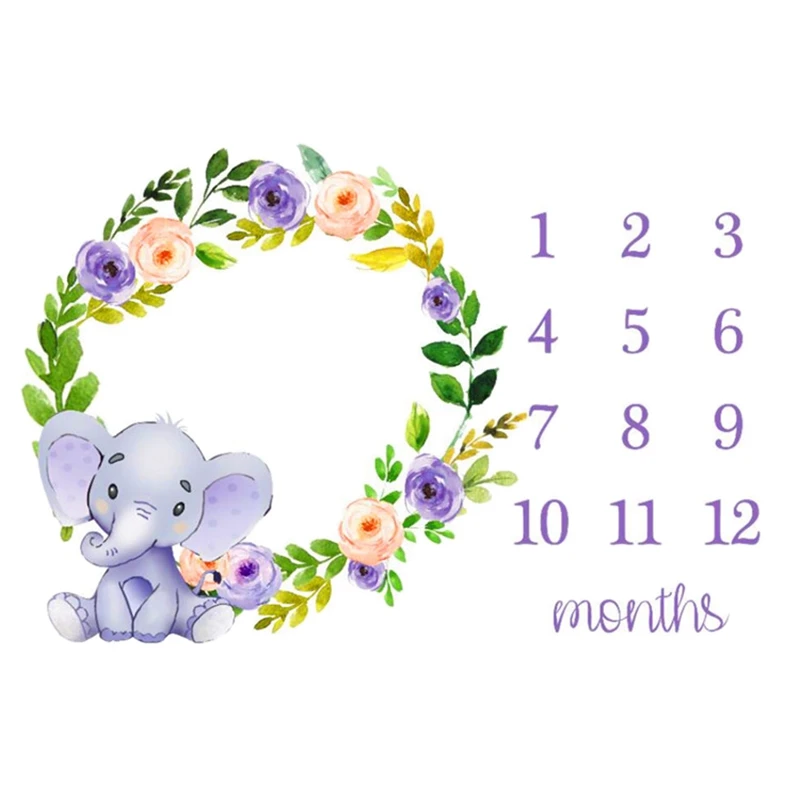 Baby Monthly Milestone Blanket Newborn Photo Props Shoots Backdrop Personalized Infants Gg Toddlers Swaddle | Мать и ребенок