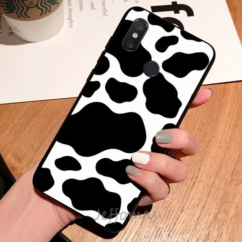 

Milk cow print pattern Phone Case For Xiaomi Redmi note 7 8 9 t max3 s 10 pro lite coque shell cover funda