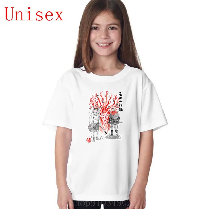 

Mononoke Wolf Princess sumi-e girls tops children clothes shirts for teenage girls kids tshirts boys shortsnice cool