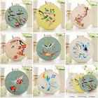 Новинка обруч для вышивки крестиком рукоделие Ручное шитье цветочный узор Набор для вышивки DIY искусство рукоделие живопись для дома