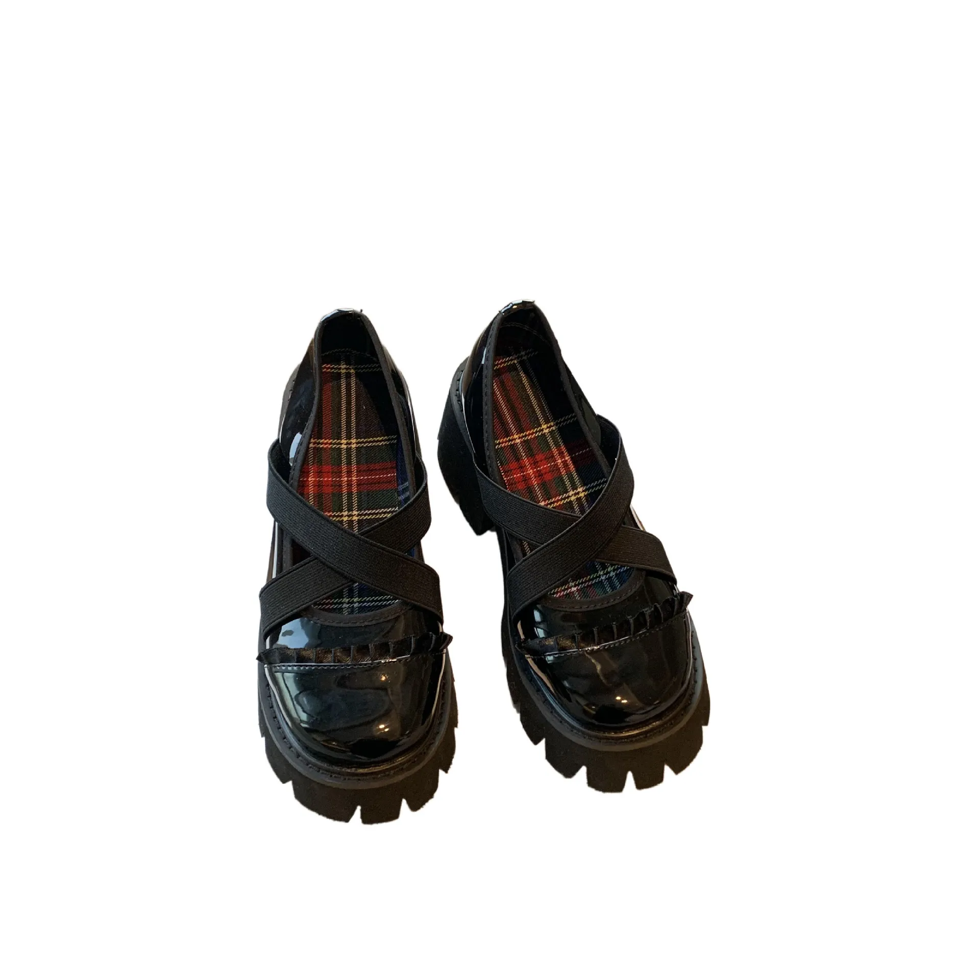 

Shoes Woman Flats Oxfords British Style Elegant Round Toe Clogs Platform Casual Female Sneakers All-Match Dress New Leather On H