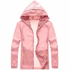 Куртка женская быстросохнущая, водонепроницаемая ветровка с карманами, от дождя и солнца, для кемпинга, рыбалки, охоты