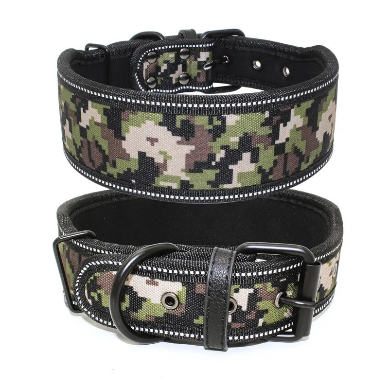 1 Nylon Dog Collar Reflective Adjustable Pet Collars for Medium Large Dogs S M L Size - Цвет: 1
