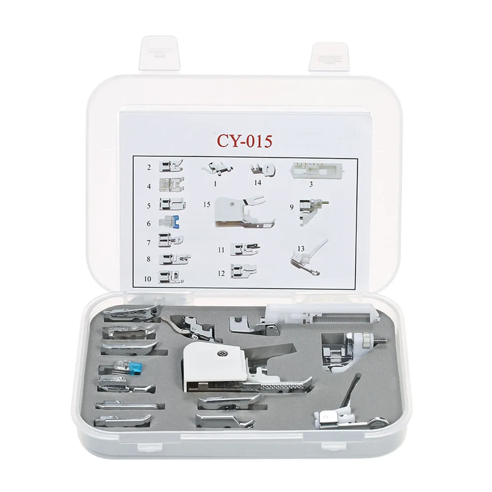 15 шт. профессиональная швейная машина прижимной лапки набор совместимый для