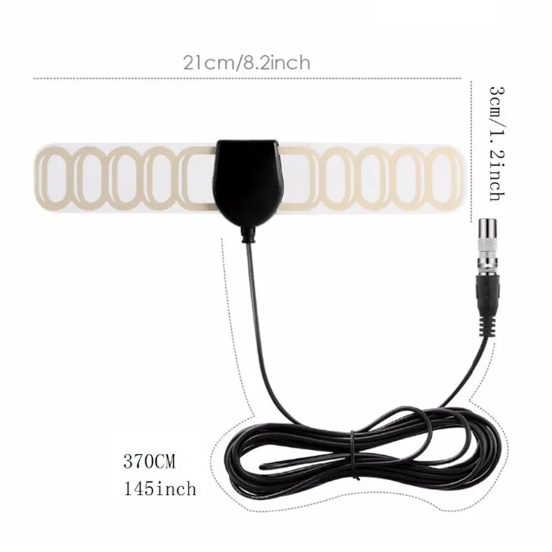 

25 Miles Range HD Digital Indoor Amplified TV Antenna HDTV TVFox VHF UHF DVB TV Male HDTV Antenna