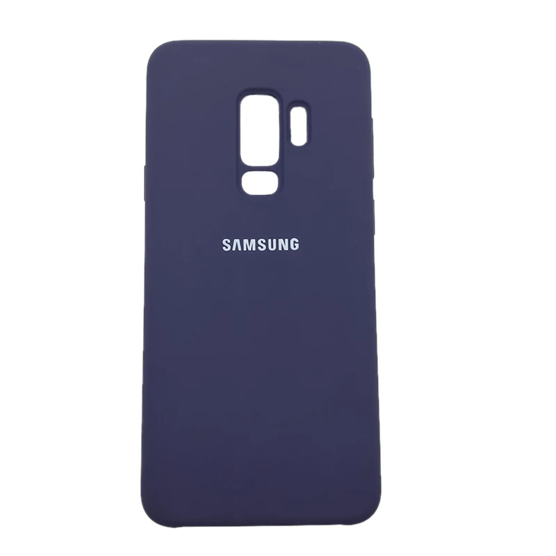 Жидкий силиконовый чехол для Samsung Galaxy S9 Plus шелковистая мягкая на ощупь задняя