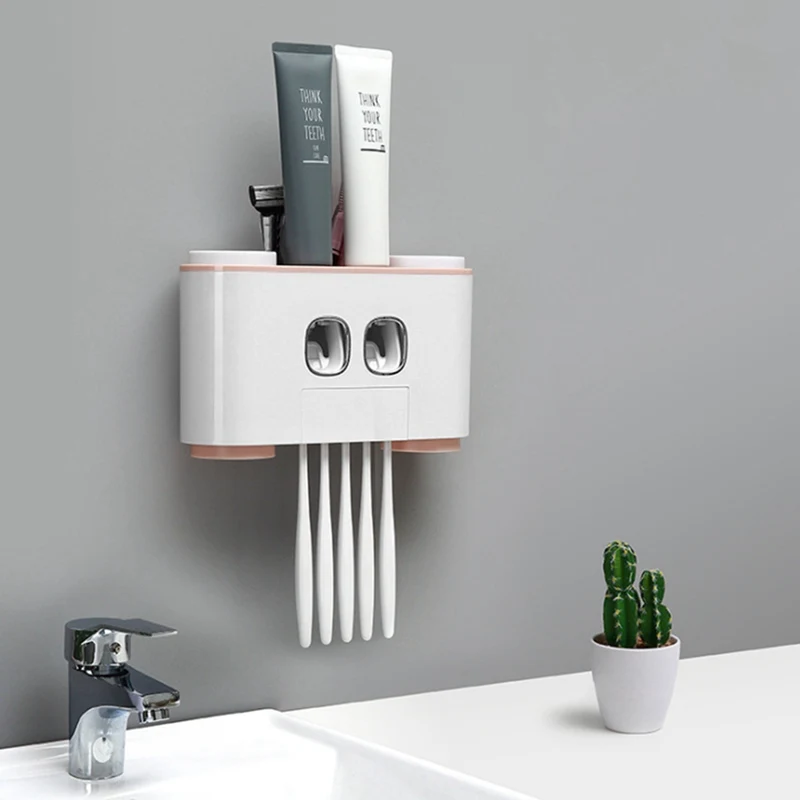 Автоматический держатель зубной пасты Пыленепроницаемая зубная щетка с чашками