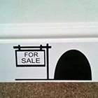 18 см x 8 см отверстие для мыши ''для продажи'' плинтус доска настенная художественная Наклейка Виниловая наклейка различные цвета