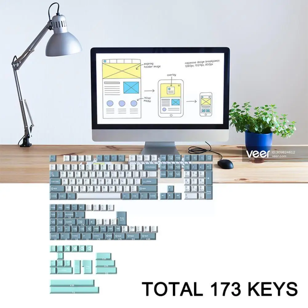 

Колпачки для ключей 173 клавиш ABS GMK 8008, колпачки для ключей Оливии Мерлина Марс, колпачки для ключей Jamon Industry Green Shoko Aero Heavy T3W3