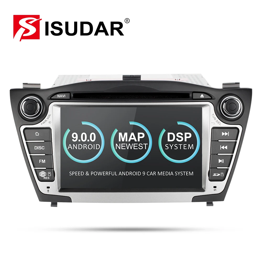 Isudar Автомобильный мультимедийный плеер gps 2 Din Android 9 для hyundai/IX35/TUCSON 2009- Canbus Авто Радио USB DVR dvd-плеер DSP FM