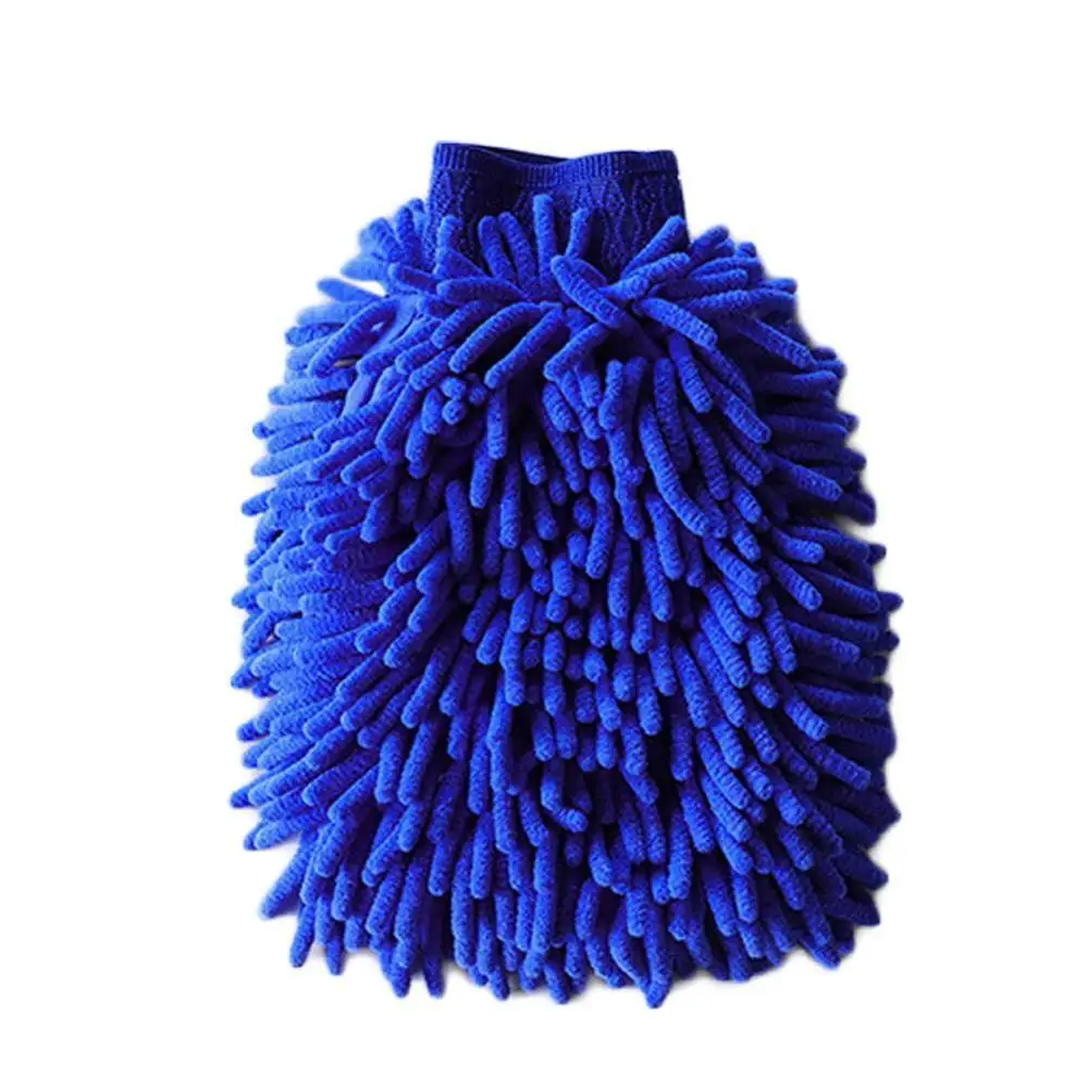 

Ultrafine Fiber Chenille Microfiber Car Wash Glove Mitt Soft Mesh backing no scratch for Car Wash and Cleaning 1pc random color