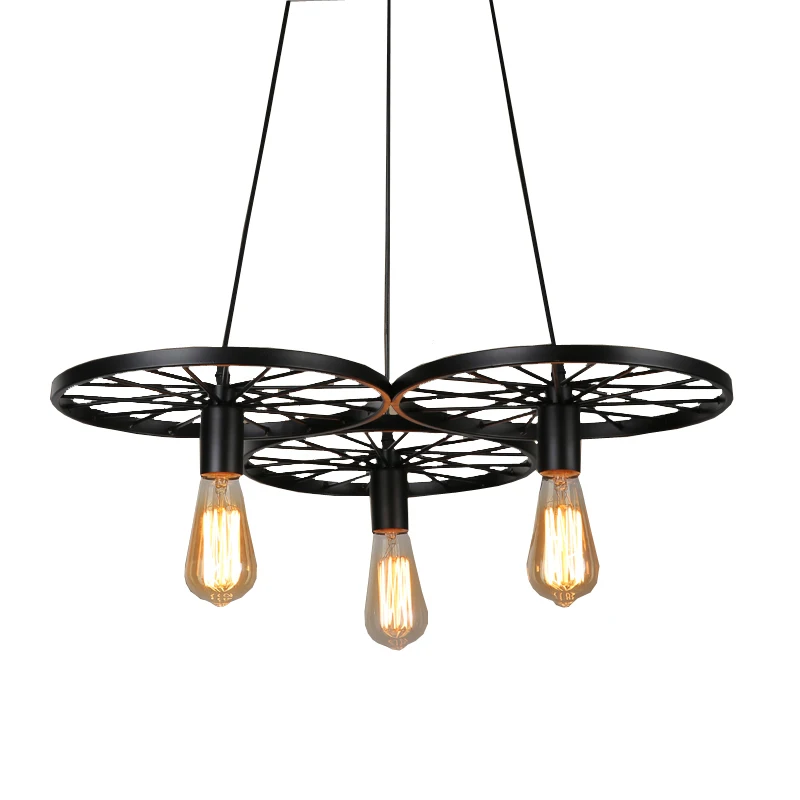 Винтажная Ретро лампа чердак подсветка для велосипедного колеса индустрия