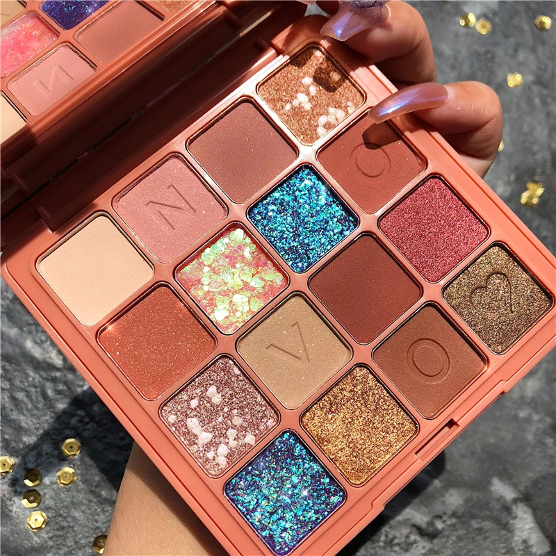 Новая Палетка глазурованных идеальных блестящих матовых теней для век стойкие