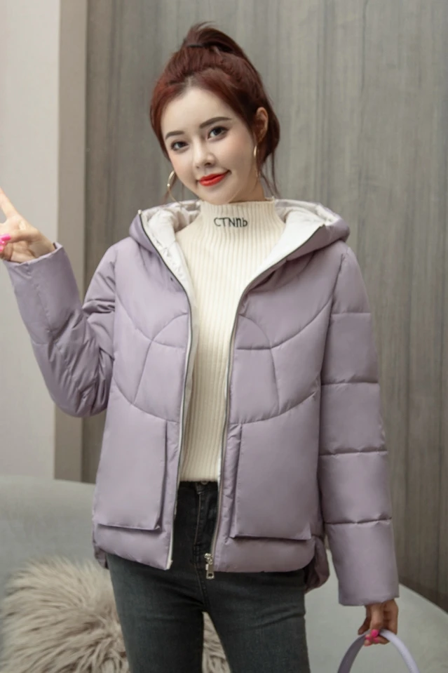 

Cotton Jacket Women's Short 2020 Loose Korean Winter Bread Jacket Waist Cotton-padded Jacket