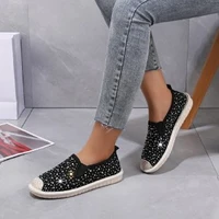 large size womens shoes autumn new round toe womens flat shoes 2021 casual fisherman shoes black beige womens single shoes