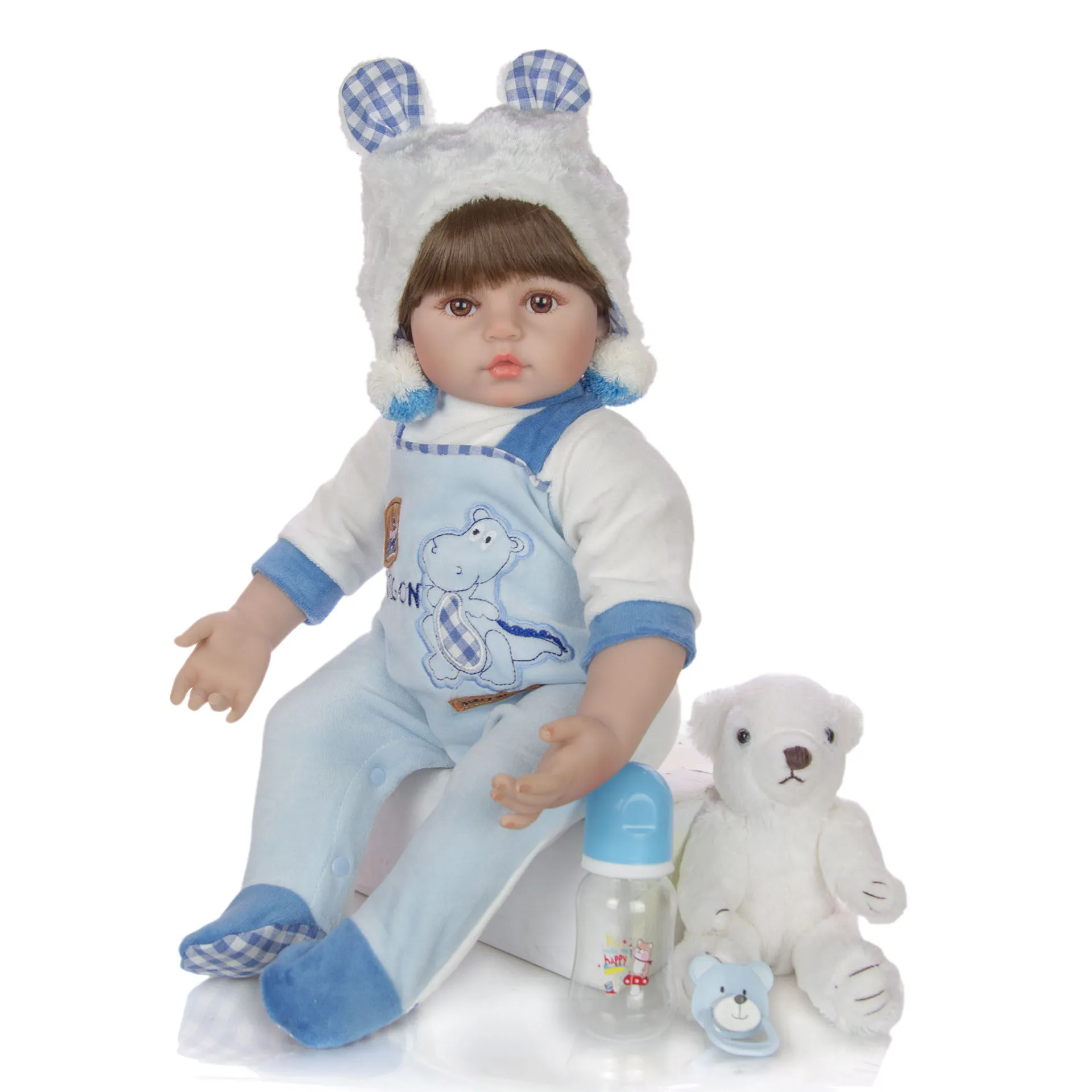 Кукла реборн силиконовая виниловая 24 дюйма 60 см | Игрушки и хобби