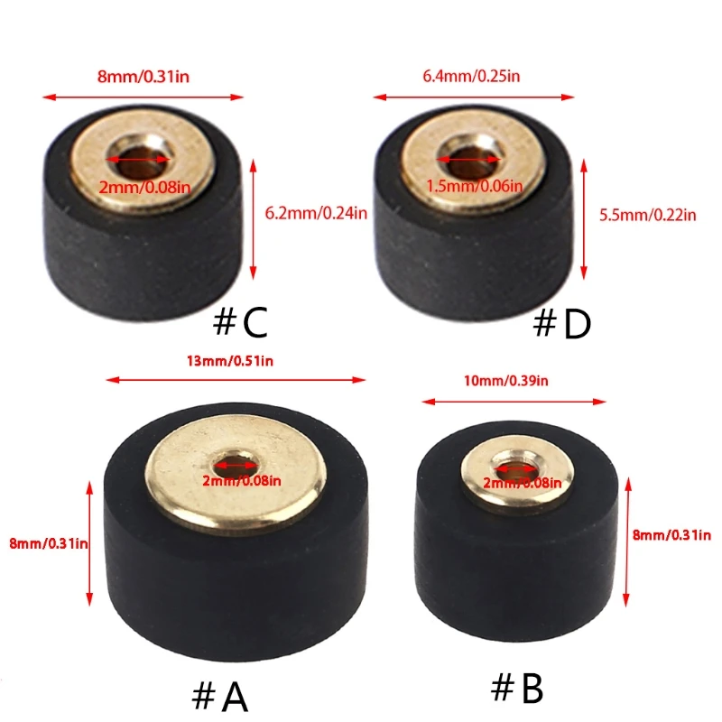 

Cartridge -Audio Radio Movement Pinch Roller Tape Recorder Pressure Cassette Belt Pulley for sony- Player Stereo Technics