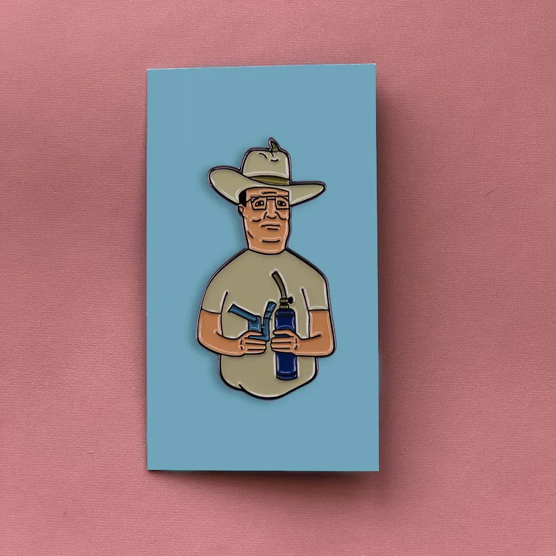Эмалированная брошь с изображением майка судьи Dab Meme Hank Hill Butane of The Weed Hat |