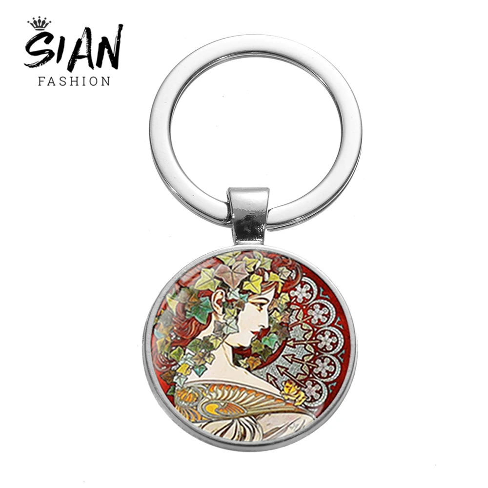 Женский брелок в стиле стиля бутафория мухи круглый стеклянный с изображениями