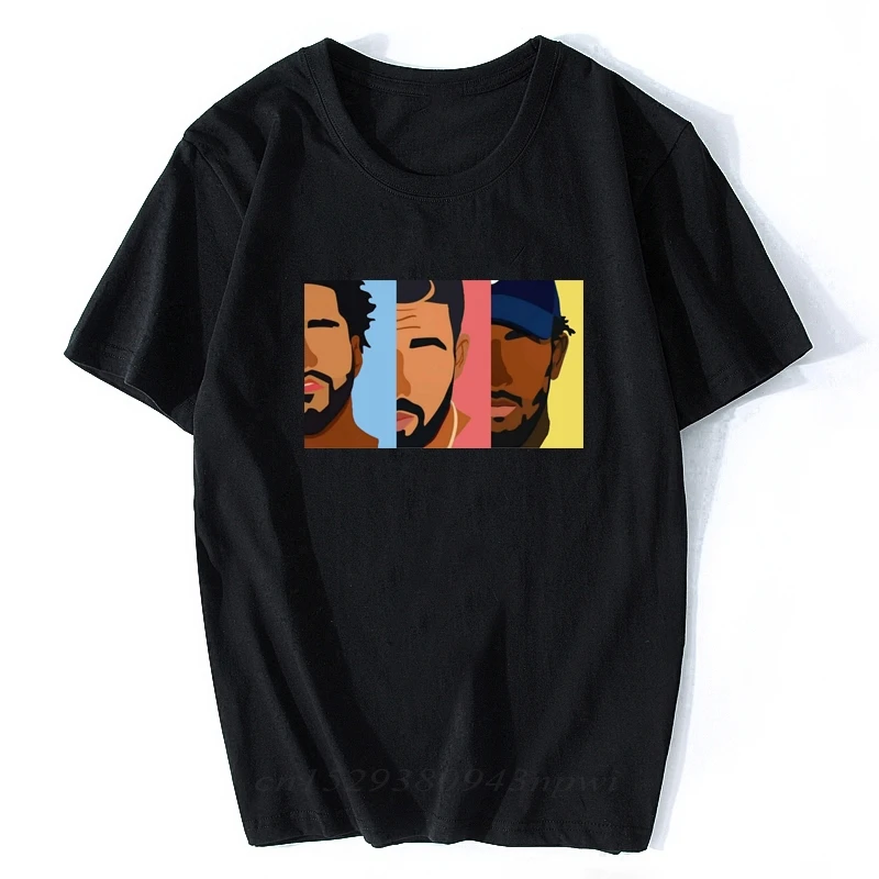 

Drake J Cole Kendrick Lamar Hip Hop Men's T-shirts Fashion Cool Design Men Cotton T-shirt Streetwear Rap Rock Aesthetic Clothes
