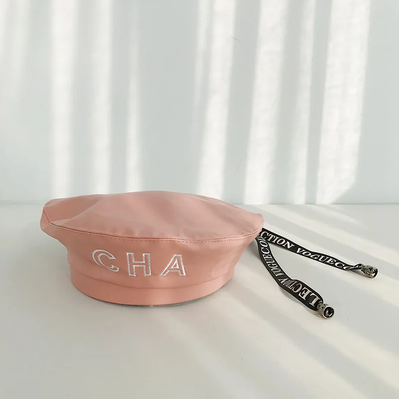 Женский берет из искусственной кожи USPOP Зимний с лентами и буквами 2019 | Аксессуары