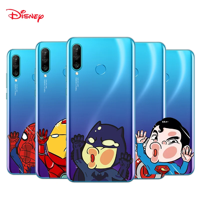 

TPU Silicone Cover Marvel Cartoon Heros For Huawei P40 P30 P20 Pro P10 P9 P8 Lite E Plus 2019 2017 Phone Case