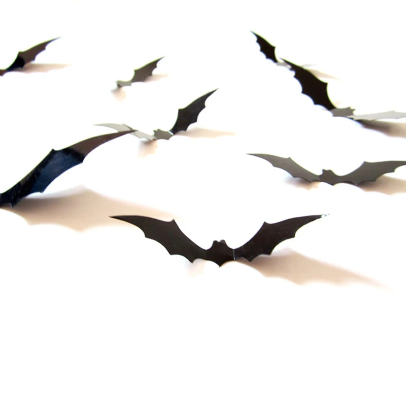 12 шт. 3D наклейки на стену летучая мышь | Дом и сад