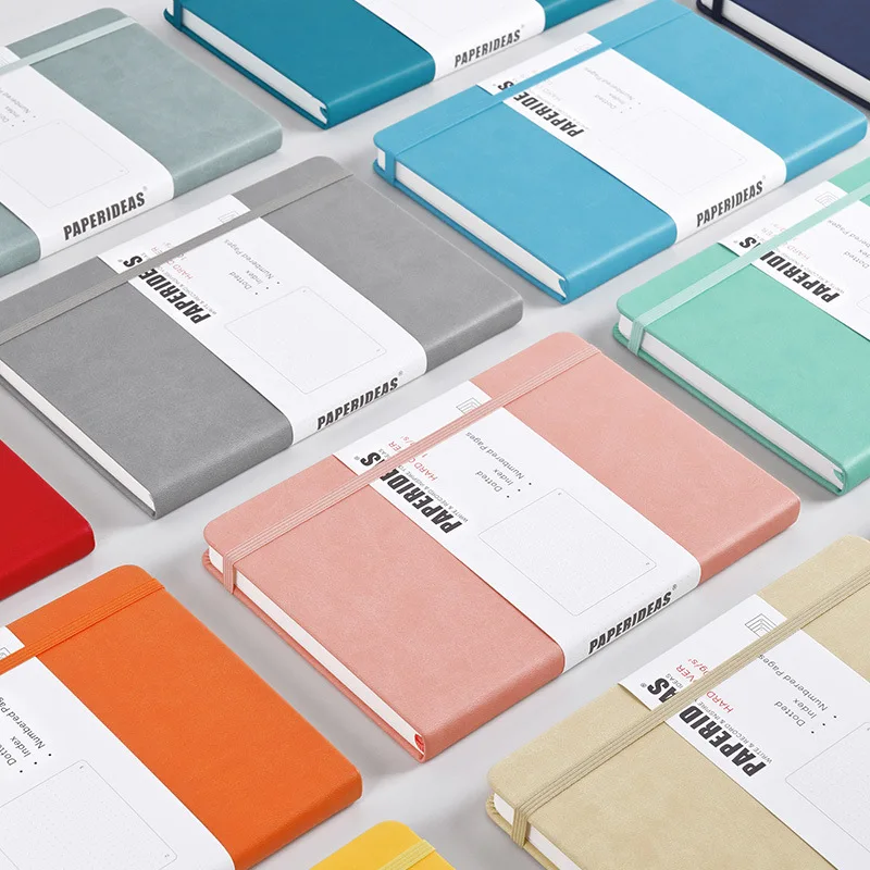 Hardcover A5 Journals Dot Notebook 188 Page 100gsm 5.7x8.2inch Retro Diary Bandage Candy Color Journal Notepad Agenda Supplies |