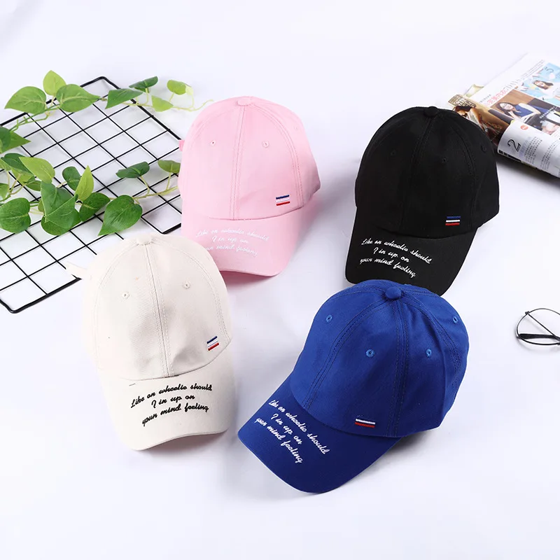 Korean fashionista spring and summer baseball cap male embroidered alphabet duck tongue outdoor sunshade hat female |