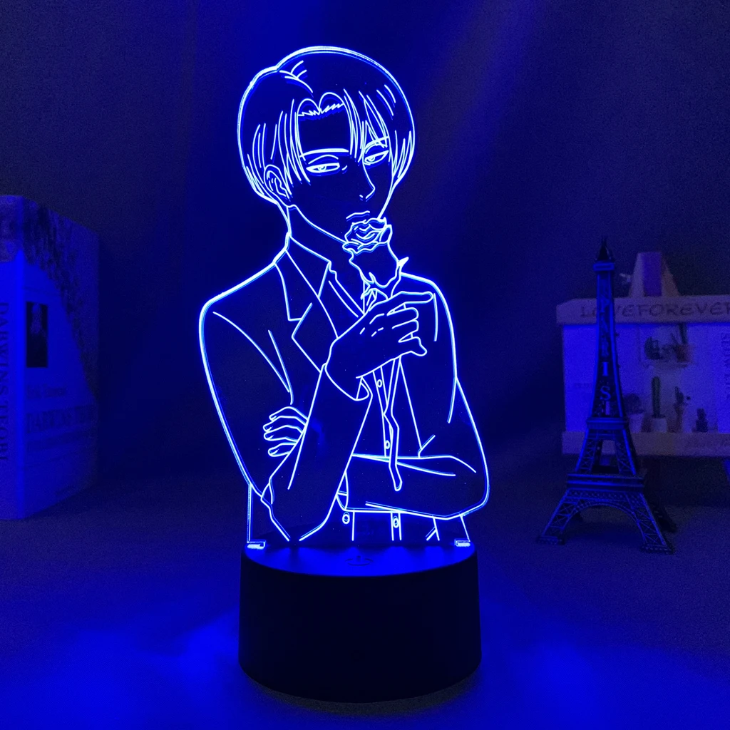 

Anime Action Figure Led Night Light Manga Attack on Titan for Kid Bedroom Decor Lamp Kawaii Room Decor Light
