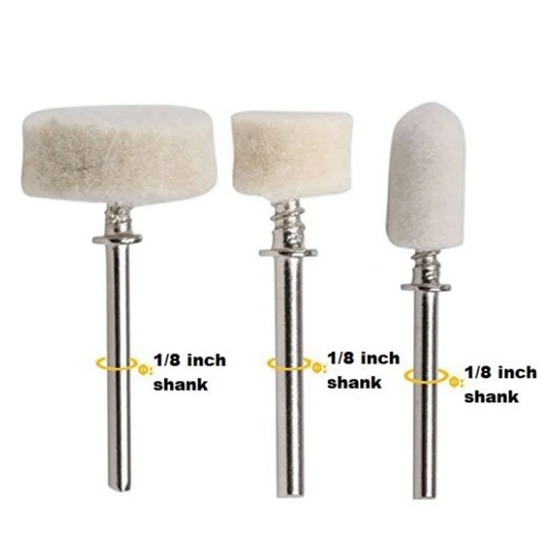 88 шт. шерстяные войлочные полировальные круги Buff Pad с оправкой для всех