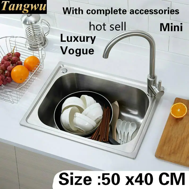 Free shipping kitchen balcony sink ordinary food-grade 304 stainless steel 0.7 mm small single slot hot sell 50x40 CM
Free shipping kitchen balcony sink ordinary food-grade 304 stainless steel 0.7 mm small single slot hot sell 50x40 CM