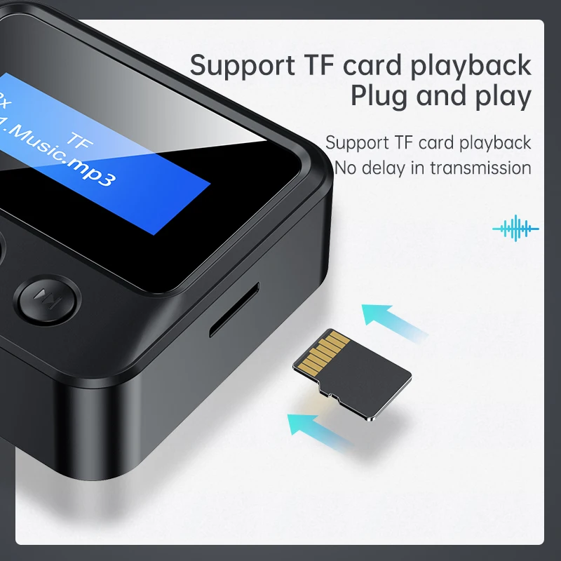Bluetooth 5.0 Audio Transmitter Receiver LCD Display RCA 3.5mm AUX USB Dongle Stereo Wireless Adapter For Car PC TV Headphones |