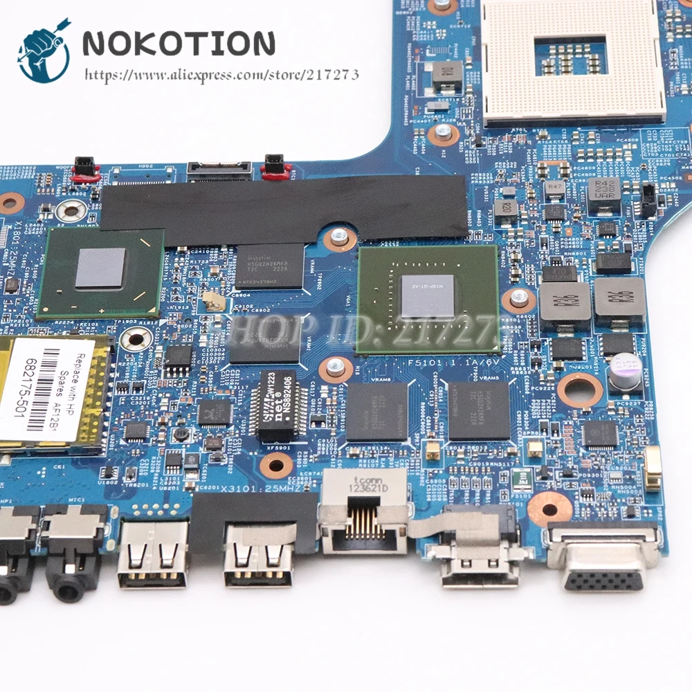 NOKOTION 682174-501 682174-001 48.4st06021 материнская плата для ПК hp pavilion DV6 DV6-7000 основная плата HM77 GT650M 2 Гб видеокарта