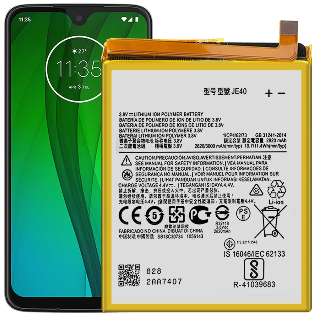 Аккумулятор JE40 для Motorola Moto One P30 Play XT1941-3 запасная часть | Мобильные телефоны и