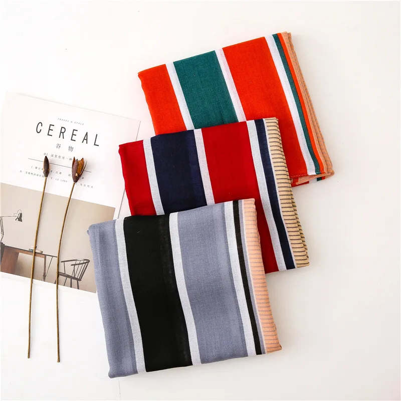 

Модный шарф, Женская шаль, шаль для девочек и мальчиков, в клетку, в полоску, популярные элементы, защита от солнца, затенение, всесезонный де...