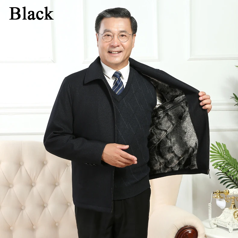 Mu Yuan Yang Осенняя Новая мужская повседневная куртка классическая деловая однотонная куртка с отворотом плюс бархатное толстое осеннее и зимнее пальто