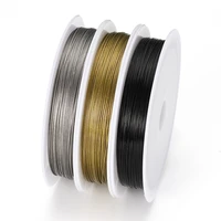 1roll gold color stainless steel wire beading rope cord fishing thread string for diy necklace bracelets jewelry making findings