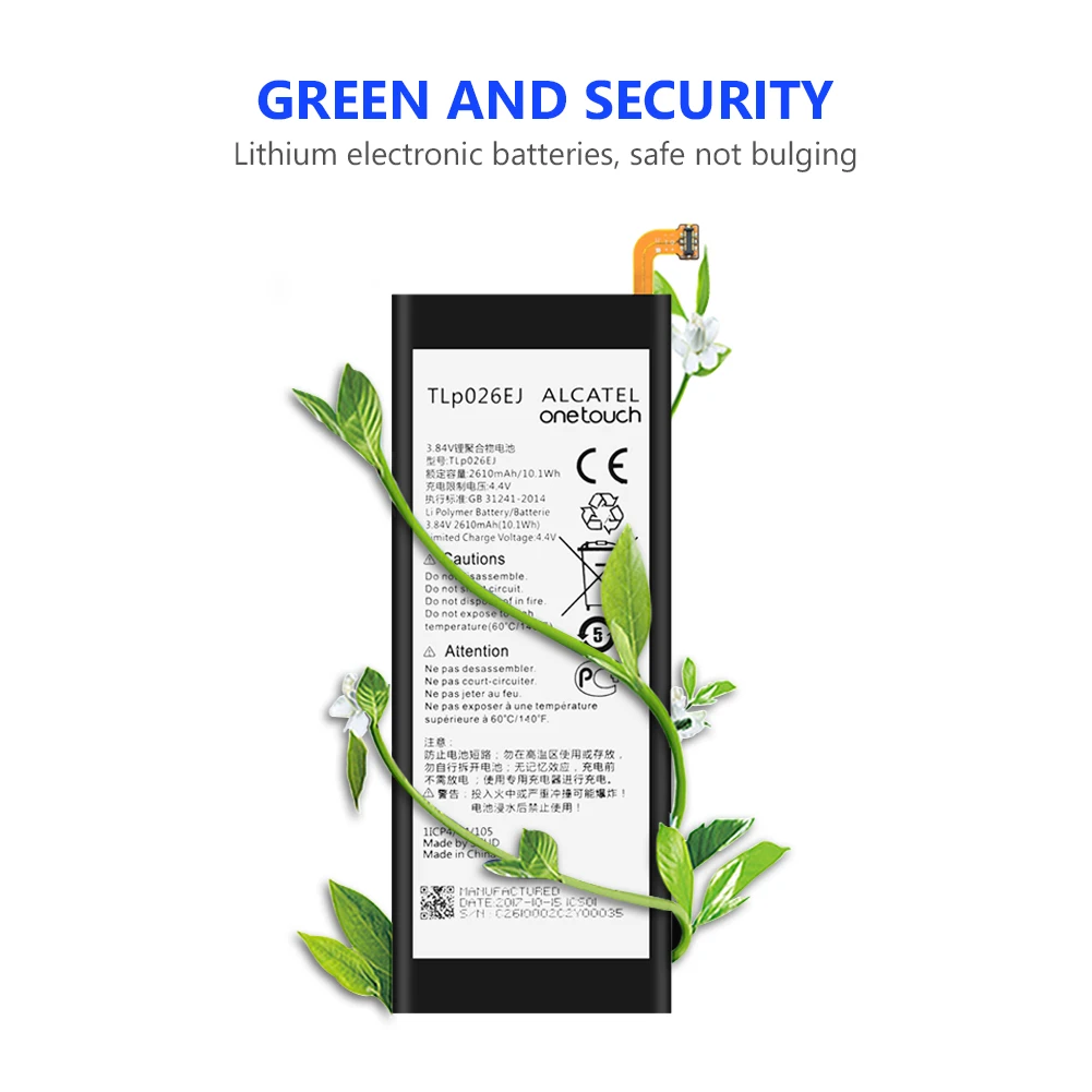 

High Quality TLp026EJ 3.84V 2610mAh Phone Battery For Alcatel One Touch Idol 4 / Idol 4 LTE Dual SIM OT-6055B OT-6055H OT-6055K