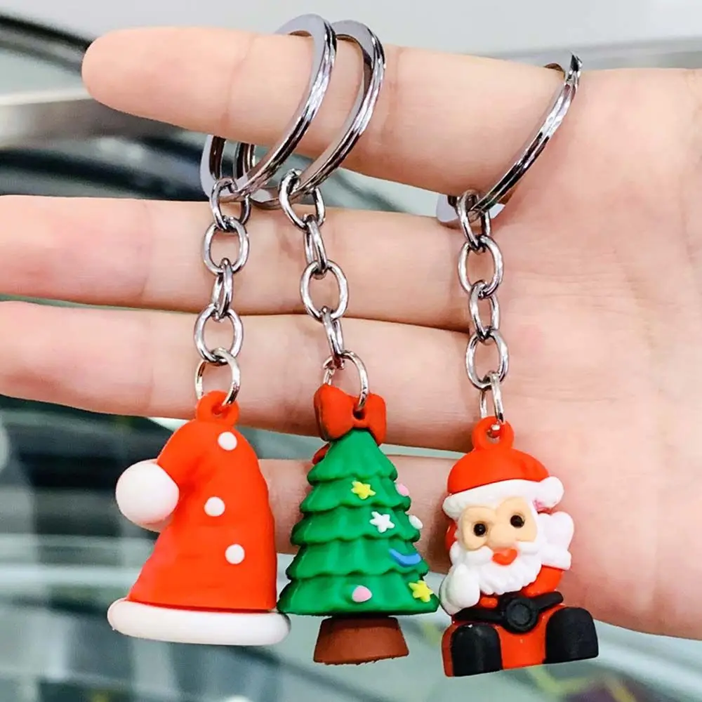 

Women Snowman Children Gifts Santa Claus Xmas Decoration Keyring Pendant Christmas Keychains Merry Christmas