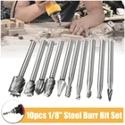 10 шт. Профессиональный надежный безопасный высокоскоростной набор сверл из быстрорежущей стали для шлифования древесины Рашпиль для резьбы по дереву для 18 'резака заусенцев аксессуары