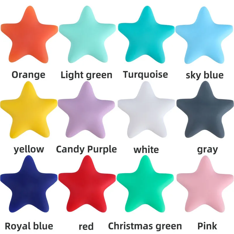 

5 шт., Силиконовые Прорезыватели для зубов, 46 мм