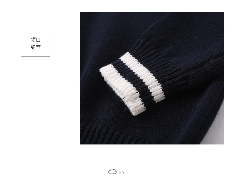 Boys sweater spring and autumn new girls clothes wear geometric cotton knitted baby pullover sweater